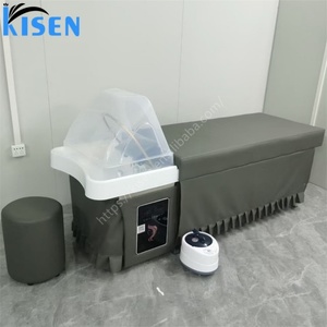 KISEN Équipement de salon japonais moderne : Lit de lavage capillaire avec bassin de spa pour hydrothérapie et massage - Product Image 2