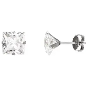 Boucles d'oreilles en acier inoxydable Boucles d'oreilles hypoallergéniques en zircon cubique 316L Boucles d'oreilles en acier inoxydable CZ 3-10mm pour femmes filles