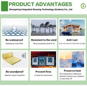 Terbaik penjualan Mewah Kamar kecil seluler portabel baja Toilet kamar mandi wadah rumah dengan Panel Sandwich untuk aplikasi Taman - Product Image 6