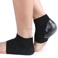 Chaussettes hydratantes à bout ouvert, manchon de compression pour cheville, pour pieds secs et gercés, manchon de soutien de la cheville, protège-talon, chaussettes en gel
