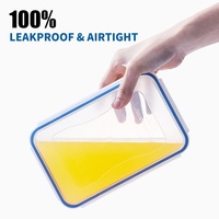 Boîte à cadeaux hermétique en plastique avec logo personnalisé pour la préparation des repas, 24 pièces, réfrigérateur, récipient de stockage des aliments et boîte d'organisation pour la cuisine avec couvercle