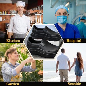 Zapatos de chef profesionales de verano para hombre, antideslizantes, cómodos, seguros, para cocina, trabajo, catering y artesanías de cerámica, zapatos de seguridad transpirables - Product Image 6
