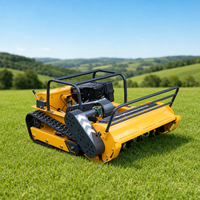 Tondeuse à gazon télécommandée à chenilles à faible vibration, débroussailleuse RC pour projets d'aménagement paysager