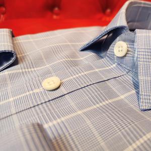 Camisa de Vestir Casual para Hombre, 100% Algodón, Diseño a Cuadros <span class=keywords><strong>Prince</strong></span> of Wales, Blanca, Corte Personalizado ODM, Transpirable para Verano - Product Image 4