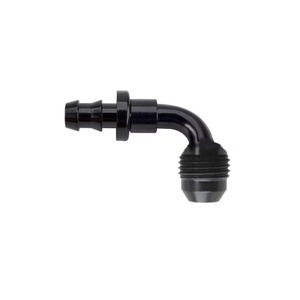 Haofa Cooling Pipe <b>Adapter</b> An Male To Barb 90 Degree Black Metal Fitting For Automotive Oil Cooling System - Product Image 1