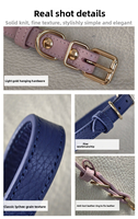Collar de Cuero Premium con Patrón de Lichi para Perro, Ajustable, de Piel Genuina de Vacuno, Suministros Profesionales para Mascotas, Venta al por Mayor de Fábrica OEM
