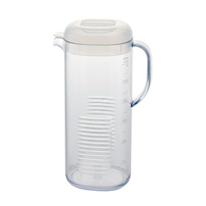 Coralia Polycarbonate Carafe 1.3 L Graduated Cristal Ilsa with Lid - Product Image 1