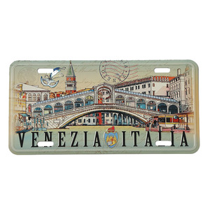 Placa de Matrícula Decorativa Personalizada de Italia para Vehículos, Recuerdo Turístico para Publicidad o Regalo - Product Image 1