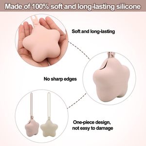 Boîte de rangement portable en <span class=keywords><strong>silicone</strong></span> pour les sorties, boîte de rangement en <span class=keywords><strong>silicone</strong></span> pour sucettes de bébé, pochette de rangement en forme d'étoile à cinq branches - Product Image 4