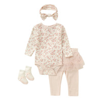 Soldes Exceptionnelles : Lots de Vêtements Bébé Unisexe – Barboteuses d'Été en Coton à Motifs Floraux de Marque (0-3 & 9-12 Mois)