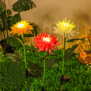Lámpara Solar Decorativa para Jardín con Forma de Flor, Encendido Automático al <span class=keywords><strong>Anochecer</strong></span>, para Caminos <span class=keywords><strong>y</strong></span> Paisajes - Product Image 1
