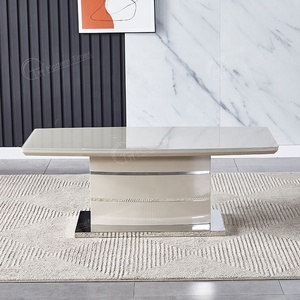 2025 New arrivals thiết kế mới sang trọng Hiện Đại Đồ nội thất nhà có độ bóng cao Tempered Glass MDF vuông Bàn cà phê - Product Image 3