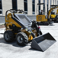 Pengiriman Gratis Mini Skid Steer Loader Euro 5 Epa Diesel Skid Steer Loader Skid Steer Loader Roda Kecil Dengan Mulcher Hutan