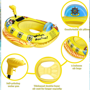 Flotador de <span class=keywords><strong>piscina</strong></span> inflable para niños pequeños, <span class=keywords><strong>barco</strong></span> <span class=keywords><strong>pirata</strong></span> con pistola de agua, juguetes de <span class=keywords><strong>piscina</strong></span> para niños de 3 a 8 años, fiesta de <span class=keywords><strong>piscina</strong></span> de verano - Product Image 2