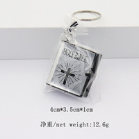 Vente en gros Catholicisme Religieux Porte-clés Bijoux min Croix Anglaise Sainte Bible Mini Livre Porte-clés