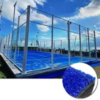 Yeni tasarım pedalı tenis kortu panoramik spor paddle tenis platform mahkemesi fabrika fiyat