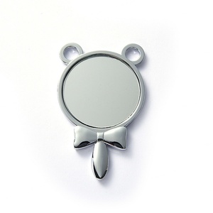 Lovely Bear Cartoon Shape Soft Especial Custom Handle PU Leather Cosmetic <b>Mirror</b> - Product Image 5