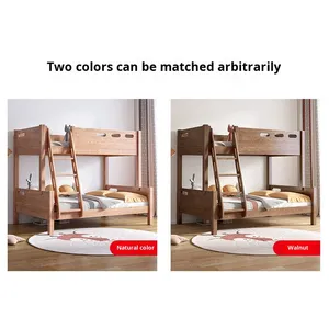 Cama <span class=keywords><strong>Litera</strong></span> Doble de Dos Niveles, Minimalista y Moderna, de Madera Maciza, para Apartamentos Pequeños y Niños, Hecha en China - Product Image 4