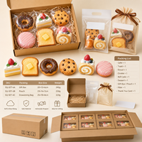 Ensemble de jouets squishy personnalisés en forme de pain, gâteau, biscuit et beignet pour les promotions de marques, les boutiques de cadeaux et les événements