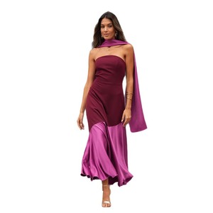 Primavera/Verano mujeres temperamento color contraste patchwork tubo Top vestido - Product Image 5