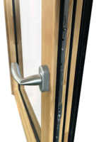 Ventanas de Aluminio y Madera con Triple Aislamiento Templado, Certificadas para Casas Pasivas, Estándar Norteamericano, de Alta Eficiencia Energética, para Baño, Marca Penjoy