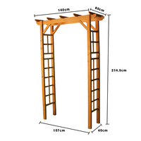 Meilleure vente patio serre arc de mariage arche en bois d'extérieur arche de jardin