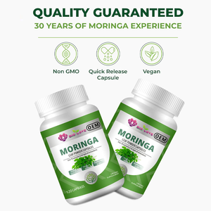 Cápsulas de Moringa Más Vendidas, Suplemento Herbal Orgánico, Antioxidante, Aumenta la Energía, Refuerza el Sistema Inmunológico, Apoya la Salud del Corazón, Fácil de Tomar - Product Image 4