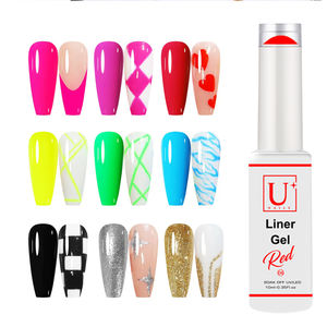 Unails Black Nail Art Liner Nail 12 colores para <span class=keywords><strong>manicura</strong></span> <span class=keywords><strong>francesa</strong></span> Soak off Gel Platinum Nail Color Display Polvo Acrílico - Product Image 5