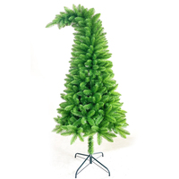 Arbre de Noël en PVC de 6 pieds à prix réduit, pour une utilisation en intérieur, vert, forme unique et mignonne, décoration de Noël amusante pour enfants