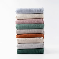 Couverture d'hiver en mousseline de coton tissée certifiée OEKO-TEX, 2 couches, 200x280cm, personnalisable, douce, pour lit et canapé