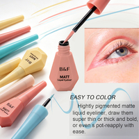 Eyeliner liquide imperméable de haute qualité, marque privée, multi-chromes, longue tenue, couleurs vives, fini mat
