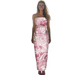 Robes à volants tribales polynésiennes des Fidji, imprimé floral hawaïen, robe d'été pour petites filles, tenue de plage de vacances, robe de bal de luxe pour enfants - Product Image 3