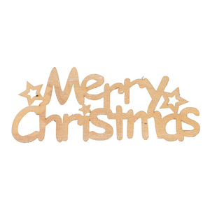 Letrero creativo con letras huecas de Feliz Navidad, decoración navideña para el hogar, colgante artesanal de madera - Product Image 5