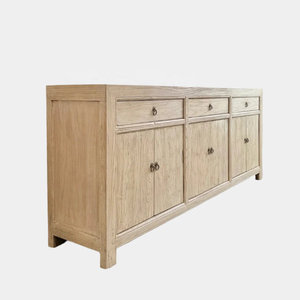 Chinese Antique <strong>Rustic</strong> Modern Solid Wood Buffet <strong>Sideboard</strong> With Drawers Classic Dinning Villa Kitchen Hotel Living Room Furniture - Product Image 2