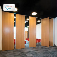 Acoustic Operable Walls Folding Partition Panels Folding Wooden Panel for Office