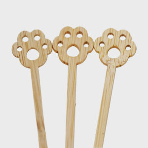 Pincho de hamburguesa de fruta desechable personalizado con púas de Bambú - Product Image 5