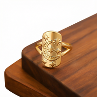 Bague Gaovo unisexe en acier inoxydable plaqué or 18 carats, tendance hip-hop, géométrique, de haute qualité, style Instagram