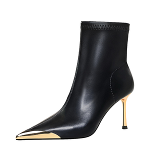 Botas de Verano para Mujer BIGTREEBE 319-A11, Ligeras y de Lujo, Resistentes, Sin Cordones, Tacones Súper Altos, Punta de Hierro Puntiaguda, Decoración Metálica - Product Image 4