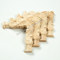 Bloques de esquina para tallado de madera, roseta redonda, escultura, rosettes de madera