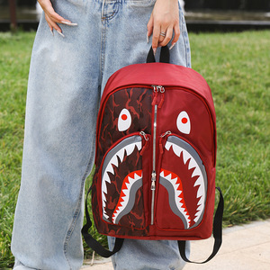 Mochilas Escolares Oxford con Estampado de Grafiti Único de <span class=keywords><strong>Bape</strong></span> <span class=keywords><strong>Shark</strong></span> al por Mayor, Bolsas Personalizadas para Adolescentes, Mochilas Escolares para Niños - Product Image 2