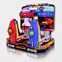 Máquina de Videojuegos Simulador de Vuelo Electrónico para Interiores, Juego de Carreras de Autos Arcade Operado con Monedas para Niños con 2 Jugadores en Inglés