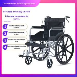 Cadeira de Rodas Portátil Leve e Dobrável Classe II para Idosos e Pessoas com Deficiência, Auxílio Manual para Mobilidade e Terapia de Reabilitação - Product Image 5