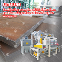 Taisheng Machine de sablage automatique contrôlée par PLC à grande vitesse 8 pistolets de pulvérisation Triangle convoyeur à bande Blast Cabinet plaques plates