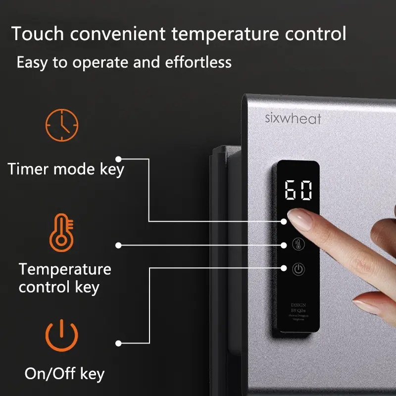 2024 Nieuwe Touchscreen Elektrisch Verwarmd Handdoekenrek Badkamer Verwarming Constante Temperatuur Brede Plaat Drogen Slim Badhanddoekenrek