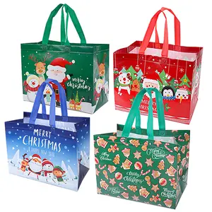 Hochwertige individuell bedruckte Moose Christmas Tote-Tasche entzückendes Vliesstoffdesign für Party, Feiertag und Geschenkverpackung