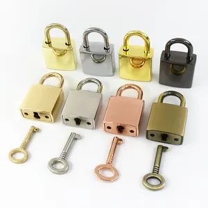 Deepeel BK082 20mm Luggage Hardware Accessories Jewelry Lock Handbag Smooth Padlock Small Metal Decorative Square Lock With Key