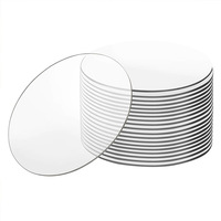 Disques acryliques ronds découpés au laser, en plexiglas transparent, pour artisanat DIY, sous-verres ou décorations.