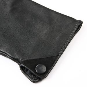 Erkek siyah koyun derisi deri sürücü eldivenleri açık günlük parti ve seyahat kullanımı için şık ve çok yönlü - Product Image 3