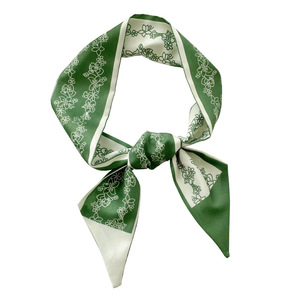 Écharpe longue en polyester vert de style coréen pour femme, bandeau d'été, ruban décoratif pour sac à fleurs - Product Image 5