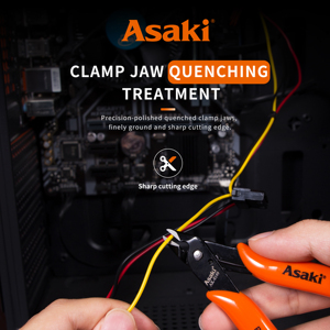 Pince à dénuder et à couper les fils électroniques Asaki Tools avec poignée en <span class=keywords><strong>PVC</strong></span> - Product Image 4